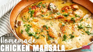 Authentic Chicken Marsala Recipe StepbyStep  HowToCookRecipes [upl. by Airotel]