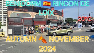 BENIDORM AUTUMN 🇪🇸 AVDE ZAMORA  RINCON DE LOIX  NOVEMBER 2024  4KHDR Walking Tour uk benidorm [upl. by Llekram]