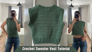 Beginner friendly crochet vest tutorial I Kenikse Crochet [upl. by Yentrac369]