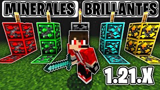 👉 MINERALES BRILLANTES para Minecraft Bedrock 121 Ores Glowing Textura  Addon [upl. by Unders]