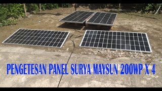 pengetesan panel surya 800wp maysun Solar monocrytalyn [upl. by Christa]