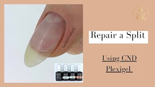 How to repair a split nail with CND Plexigel shaper [upl. by Engracia210]