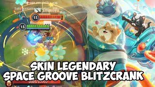 Review Skin Space Groove Blitzcrank Cute Skin Legendary Wild Rift Gameplay [upl. by Ennylhsa]