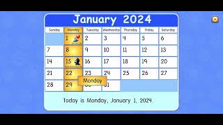 Starfall Calendar January 2024 [upl. by Stambaugh]