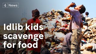 Syria Kids in Idlib scavenge for food [upl. by Eedrahs31]