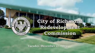 Richmond Redevelopment Commission meeting of December 12 2023 [upl. by Oirazan232]