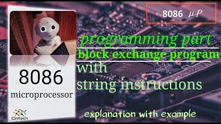 8086 Block exchange program with string instructions  assembly language programming part 3 [upl. by Utir]