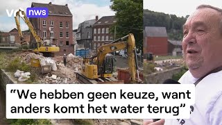 Grote werken naast rivier de Vesder 3 jaar na de waterbom worden 60 huizen afgebroken [upl. by Doroteya]