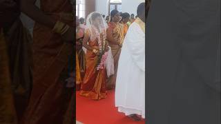 மணமகள் கிரேஸ்லின் ஆலய பவனி  song shortsகூடன்குளம் tamilchristianwedding [upl. by Ardnekan660]