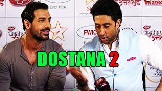 John Abraham amp Abhishek Bachchan talk about Dostana 2 [upl. by Moitoso]