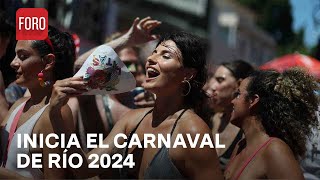 Así inició el carnaval de Río de Janeiro 2024  Las Noticias [upl. by Airt81]