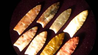 Fluted Clovis Spear Points Paleo Cache Arrowheads Native American Artifacts [upl. by Auhel]