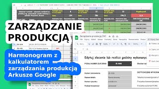 Planowanie produkcji w arkuszach Google  Formularze grafik i automatyzacja [upl. by Eniretac695]