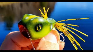 Making a mini bass frog Making a popping frog lure luremaking bassfishing popper [upl. by Celina966]