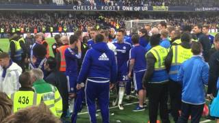 Chelsea vs Tottenham 2 May 2016 Guus Hiddink fell down by Tottenham player [upl. by Cutlerr]