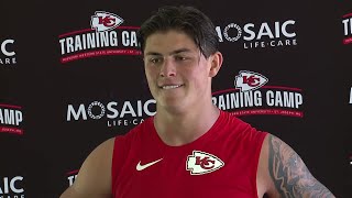 ‘I’m nonstop learning this playbook’ Chiefs rookie RB ReesZammit talks training camp [upl. by Lissner]