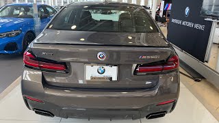 2023 BMW M550i Alvite Grey with Mocha Nappa lthr [upl. by Kellda919]