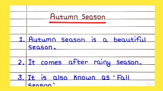 Autumn season 5 lines essay  Essay on autumn season 5 lines [upl. by Mapes]