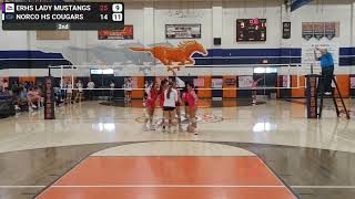 ERHS Lady Mustangs JV vs Norco HS Cougars BIG VIII  Home  Set 2 [upl. by Martreb]