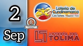 Resultados de las LOTERIAS CUNDINAMARCA Y TOLIMA del Lunes 2 de Septiembre del 2024 [upl. by Dao]