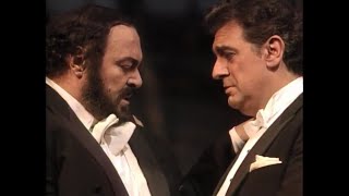 Placido Domingo amp Luciano Pavarotti sang duetto from quot La Bohèmequot and Die Fledermaus Champagne song [upl. by Anialahs75]