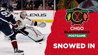 Chicago Blackhawks Snowed in vs Avalanche  CHGO Blackhawks Postgame Podcast [upl. by Anatlus687]