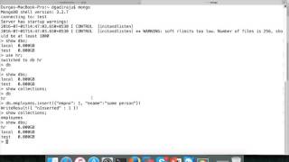 MongoDB  Using Mongo shell [upl. by Burra448]