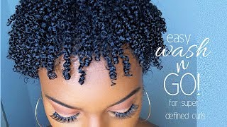 NO GEL Wash n Go on Short Natural Hair  TWA  Big Chop Natural Hairstyle  Nia Hope [upl. by Ssalguod]