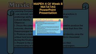 MAPEH 4 Q1 Week 8 MATATAG PowerPoint Presentation matatagcurriculum matatag grade4 [upl. by Airotal270]