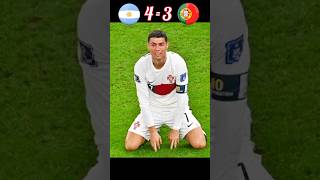 Argentina vs Portugal 4x3 World Cup Final 🔥🔥 shorts messi vs ronaldo [upl. by Merat752]