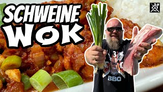 SCHWEINEWOK 🐷 🔥schnell lecker WOKEN  030 BBQ [upl. by Abla908]