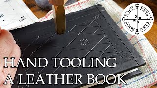 Hand Tooling A Leather Book [upl. by Zachariah498]