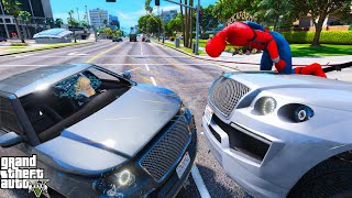 GTA 5 Iron Spiderman No Seatbelt Car Crashes  SpiderMan Ragdolls Compilation Euphoria physics [upl. by Rim968]