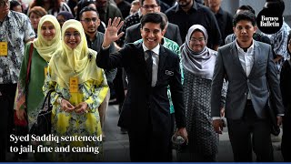 Syed Saddiq sentenced to jail fine and caning [upl. by Spence]