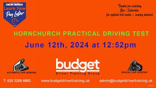 Hornchurch Driving Test Route 12th June 2024 at 1252pm [upl. by Niall]