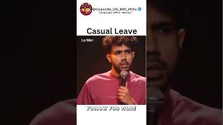 Casual Leave Kal Chaiye ytshorts funnyvideoviralshort [upl. by Willing495]