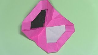 折り紙ランド Vol81 化粧品の折り方 Ver3 Origami How to fold a cosmetic Ver3 [upl. by Bate]