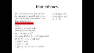 Structures algébriques partie 16  Morphismes  Morphisme de monoïde [upl. by Ernst]