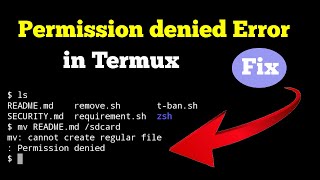 How to Fix Permission denied Error in Termux [upl. by Kcirdde]