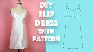 How To Make A Slip Dress DIY With Pattern  Sew Anastasia [upl. by Darb]