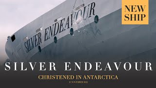 Silversea Officially Names their NEW SHIP Silver Endeavour in Antarctica [upl. by Ahtekahs816]