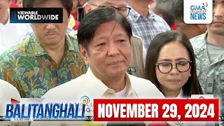 Balitanghali Express November 29 2024 HD [upl. by Tressia]