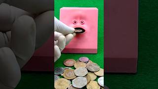 Poppy magick face bank eating coin review amp kitchen bank box face JT352face shorts [upl. by Arihs]