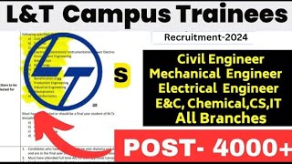 LampT Recruitment Fresher 2024  Civil Engineer Job  Mechanical Engineer JobElectrical Engineer Job [upl. by Aurthur62]