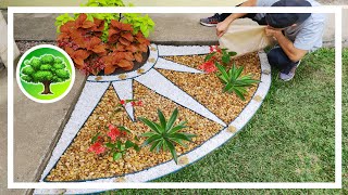 💚 DIY  DECORAÇÃO DE JARDIM 30  JARDIM CRIATIVO COM PEDRAS [upl. by Haze]