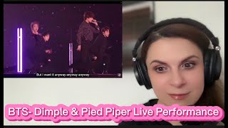 First time reaction to BTS Dimple and Pied Piper Live Performance [upl. by Arikahc582]