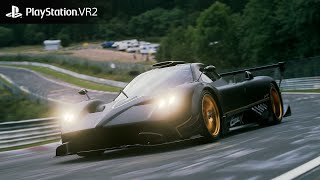 PS5 PSVR2 PAGANI ZONDA R 2009 NÜRBURGRING GT7 NO HUD 4K 60FPS Logitech PRO WHEEL [upl. by Ardnossac]