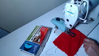 How to sew a buttonhole on a industrial sewing machine [upl. by Notlim921]