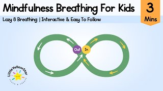 Lazy 8 Breathing For Kids  Rainbow Breathing Exercise For Kids  Calm Down Video For Kids [upl. by Nogaem870]