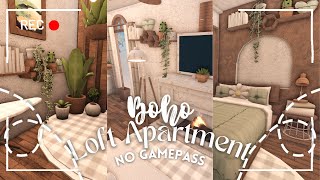 roblox bloxburg  🌿 no gamepass boho loft apartment ꒰ full build amp tour ꒱  itapixca builds [upl. by Fiann]